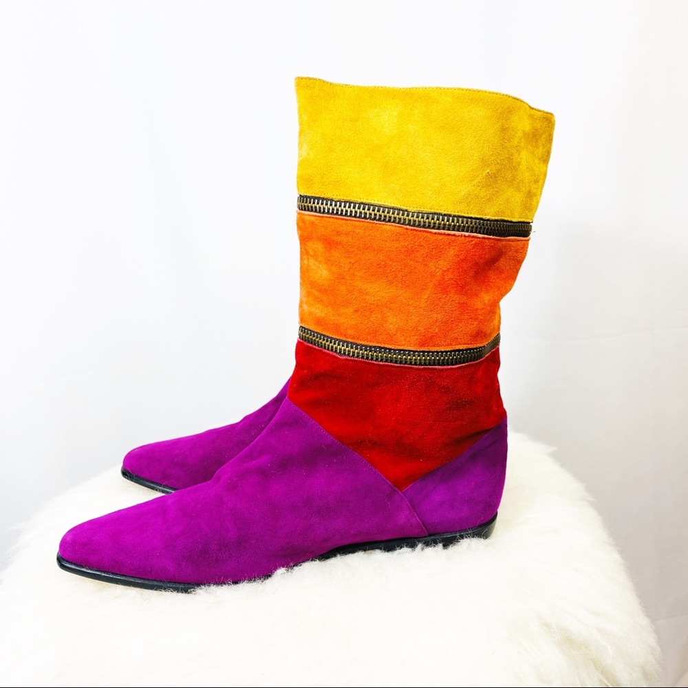 Vaneli Colorful Suede Boots